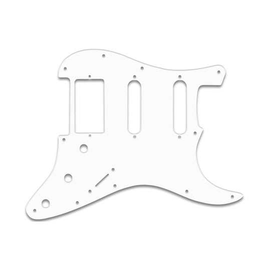 Strat Humbucker Single Single - Solid Shiny White .090" / 2.29mm thick, with bevelled edge