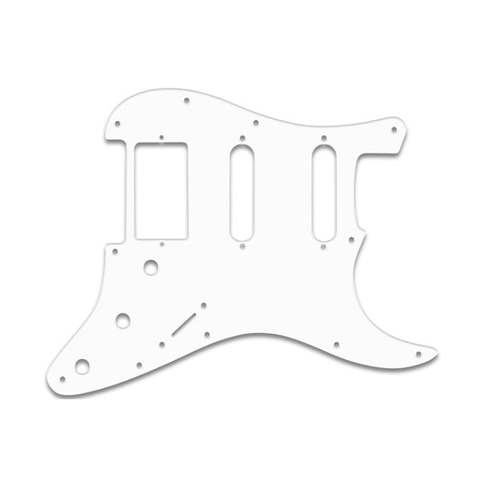 Strat Humbucker Single Single - Thin Shiny White .060" / 1.52mm Thickness, No Bevelled Edge