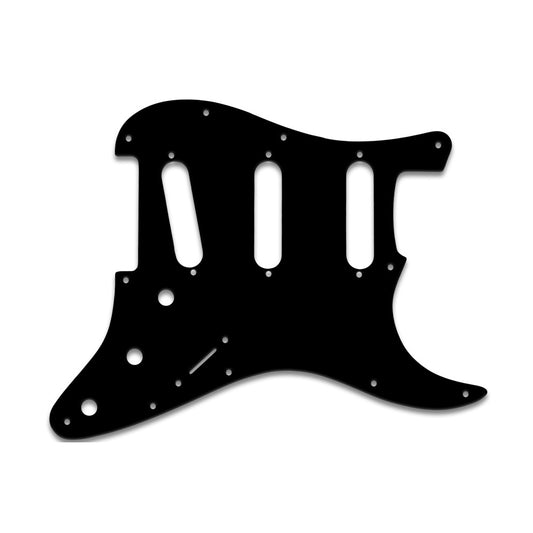 Strat Voodoo - Thin Shiny Black .060" / 1.52mm Thickness, No Bevelled Edge