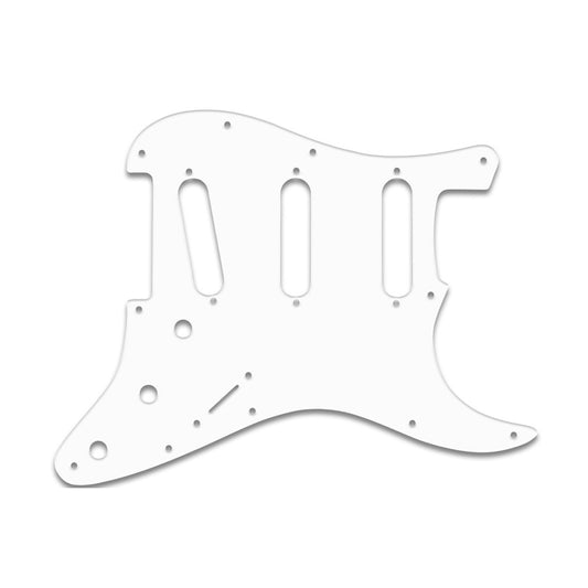 Strat Voodoo - Thin Shiny White .060" / 1.52mm Thickness, No Bevelled Edge