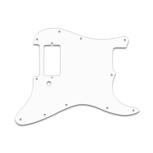 Strat 1 Humbucker Only - Solid Shiny White .090" / 2.29mm thick, with bevelled edge