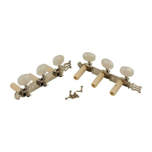 Classical Tuners Nickel with Pearl Buttons