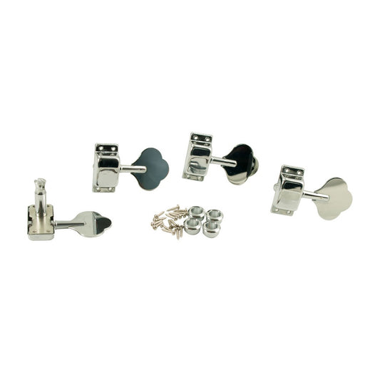 Enclosed 4 In Line Bass Tuners Chrome