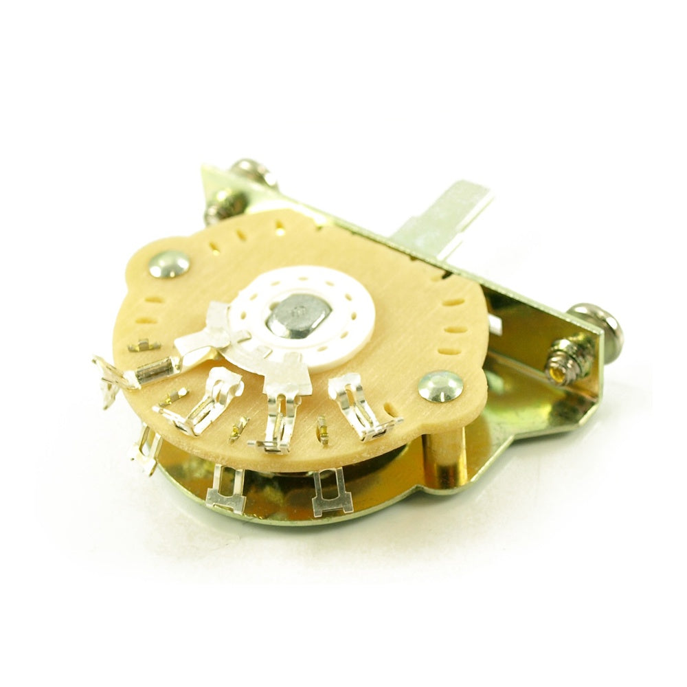 Electroswitch 3-Way Toggle Switch With White Knob | Oak Grigsby Style 51992 | Fits Electric Guitar & Bass