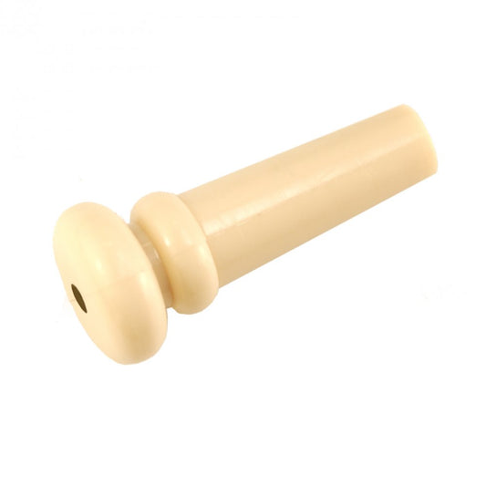 Cream Plastic Endpin With Dot