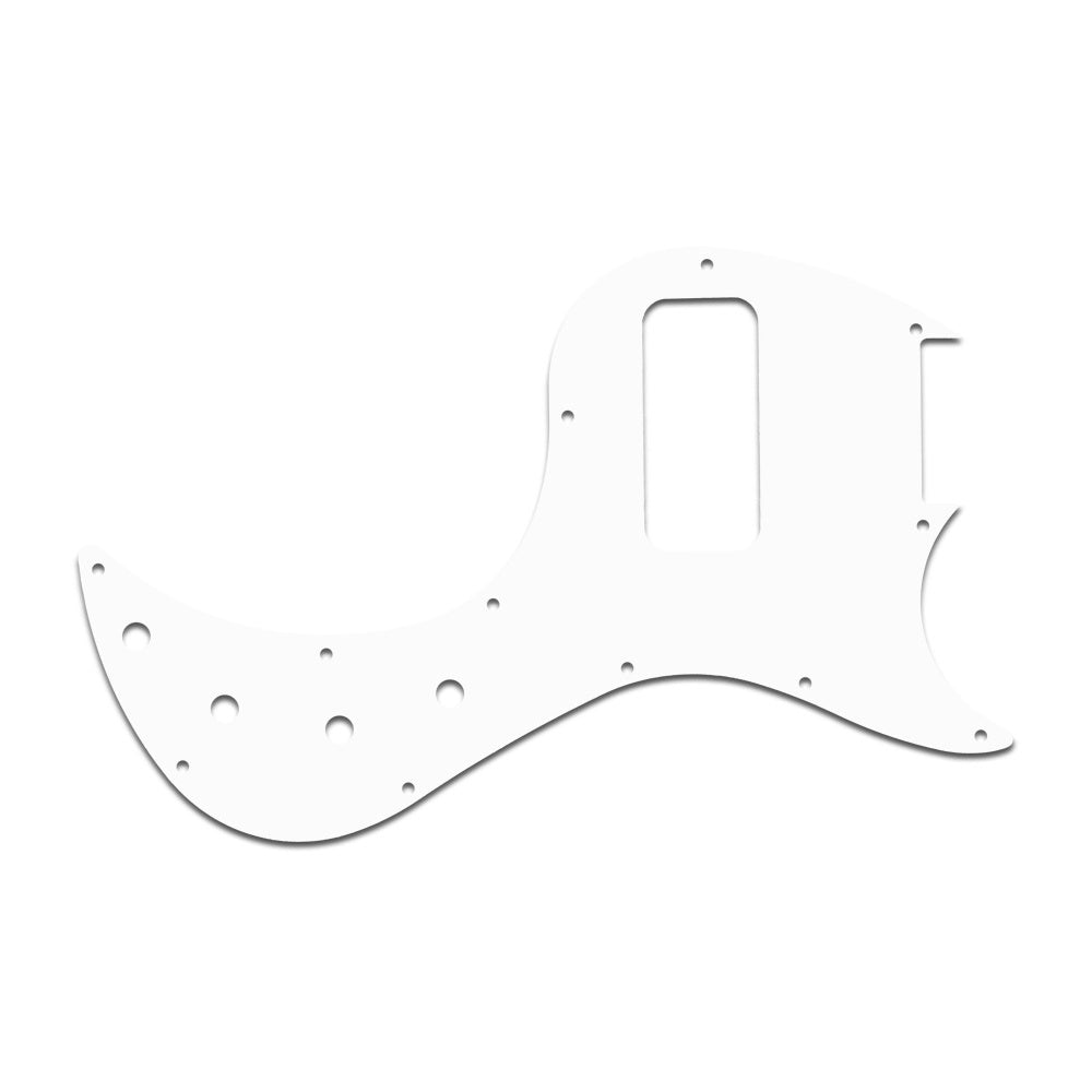 Gibson Eb Bass - Thin Shiny White .060" / 1.52mm Thickness, No Bevelled Edge