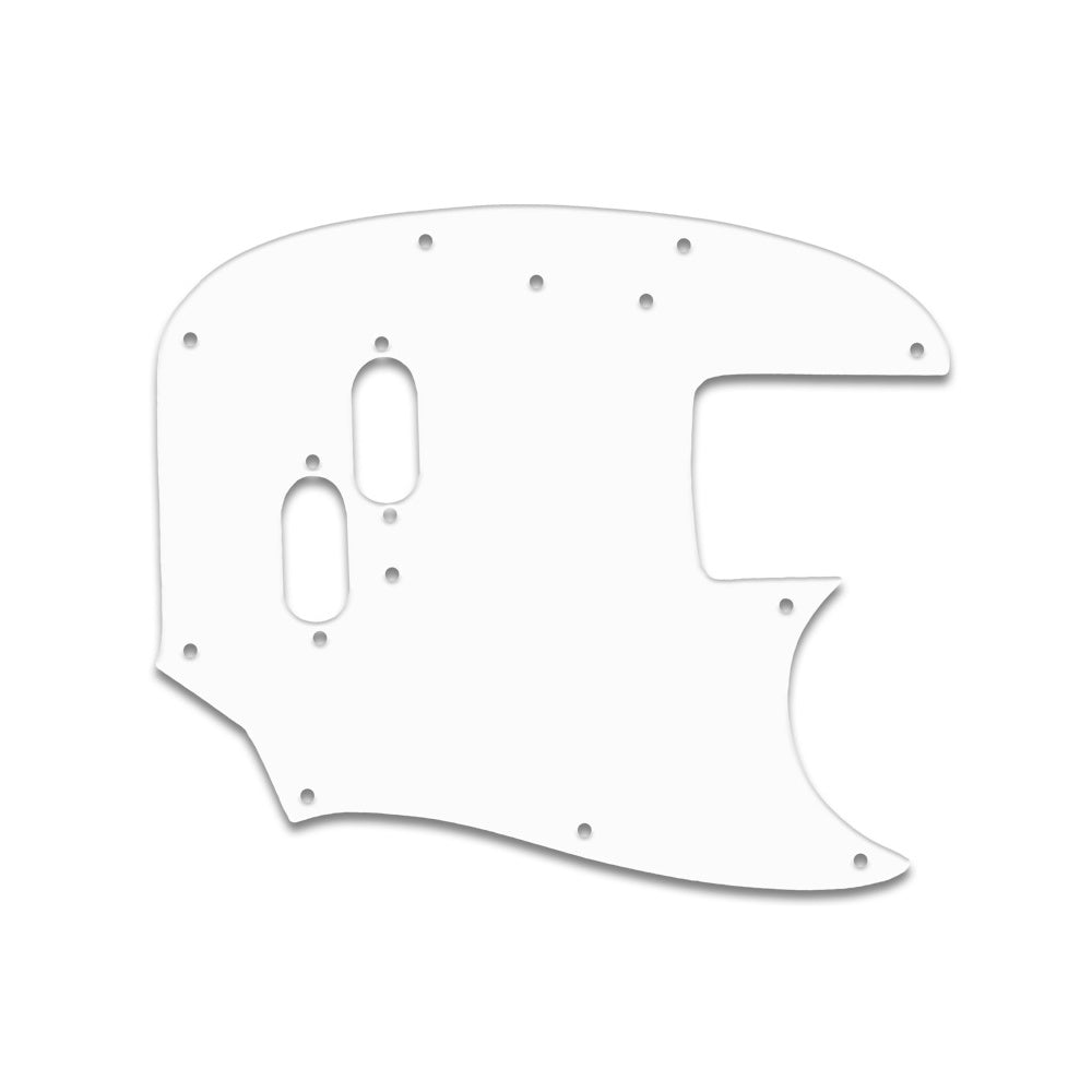 Mustang Bass - Solid Shiny White .090" / 2.29mm thick, with bevelled edge
