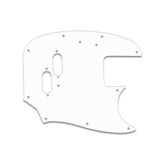 Mustang Bass - Thin Shiny White .060" / 1.52mm Thickness, No Bevelled Edge