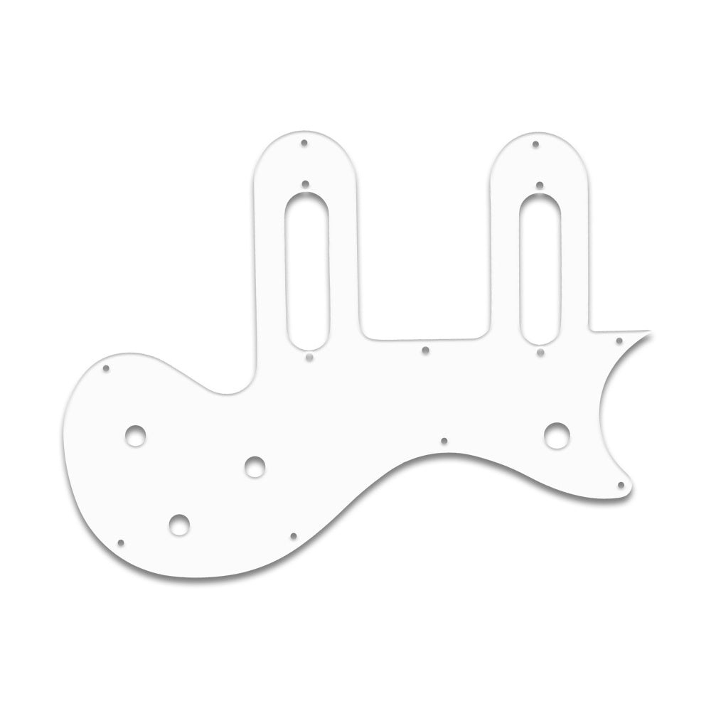 Melody Maker - 2 Pickup - Thin Shiny White .060" / 1.52mm Thickness, No Bevelled Edge