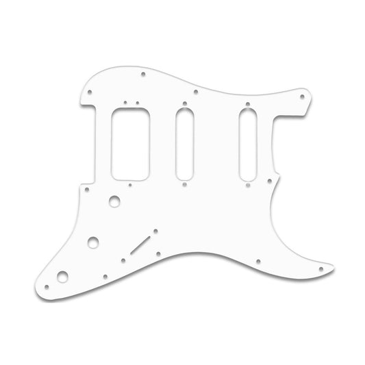 Strat American Deluxe - Thin Shiny White .060" / 1.52mm Thickness, No Bevelled Edge