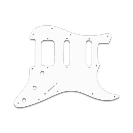 Strat Lonestar - Thin Shiny White .060" / 1.52mm Thickness, No Bevelled Edge