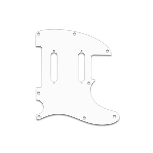 Fender Blacktop Baritone Telecaster - Solid Shiny White .090" / 2.29mm thick, with bevelled edge
