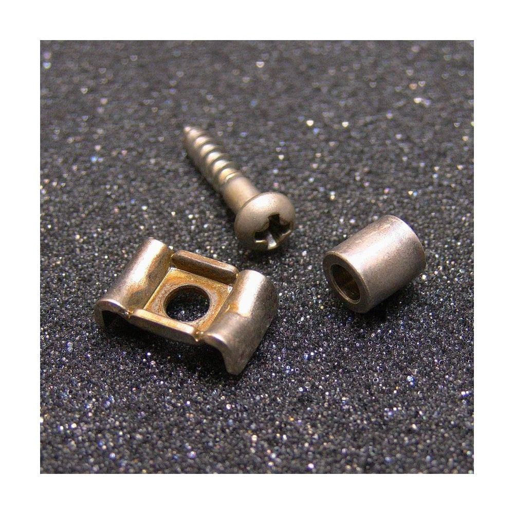 Nickel String Retainer with Screw and Spacer Aged Finish