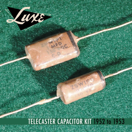 1952-1953 Telecaster: Wax Impregnated Paper & Foil .1mF & .05mF Capacitors