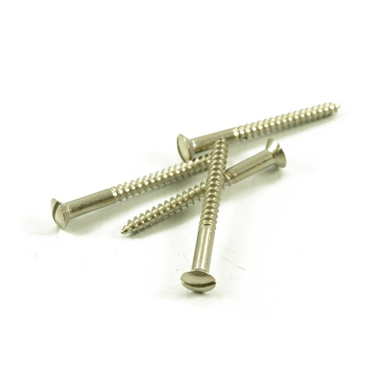 Slot Head Neck Screws Nickel (Bag of 4)