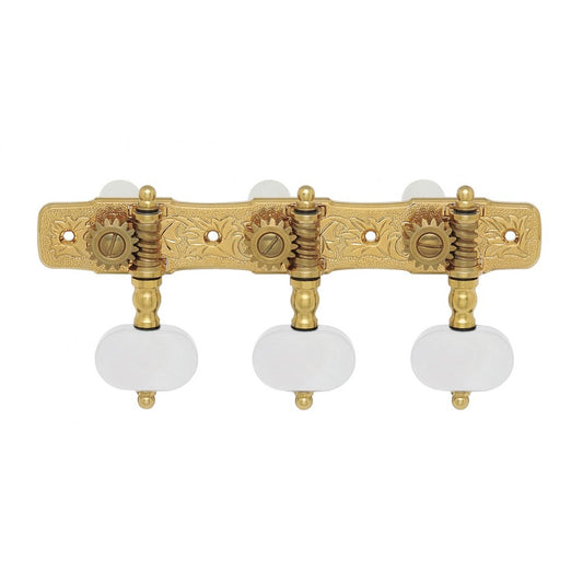 35G510 Premium 510 Series Gold Classical Guitar Tuners, Pearl Buttons