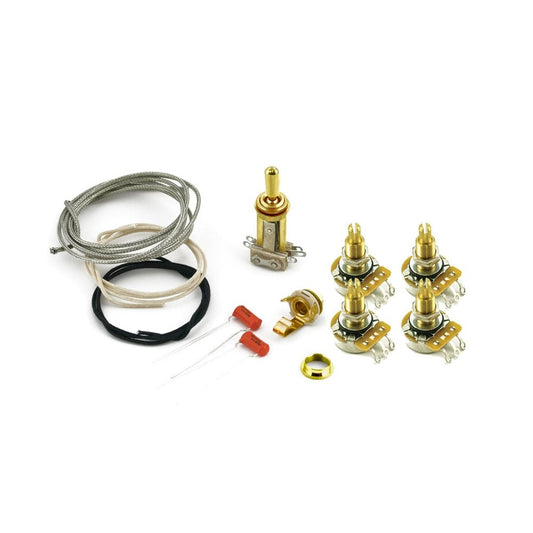 Les Paul Wiring Kit, Long Pots for standard USA production Gibson Guitars