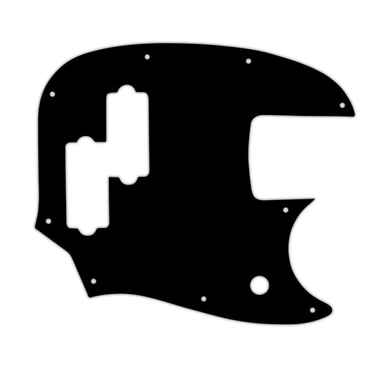 Short Scale Mustang Bass PJ -  Black White Black