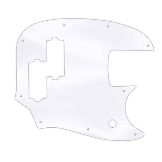Short Scale Mustang Bass PJ -  Clear Acrylic Thick