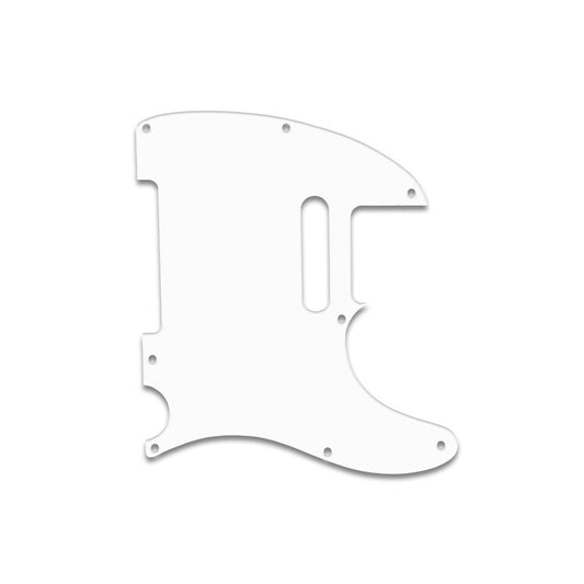 Tele - Solid Shiny White .090" / 2.29mm thick, with bevelled edge