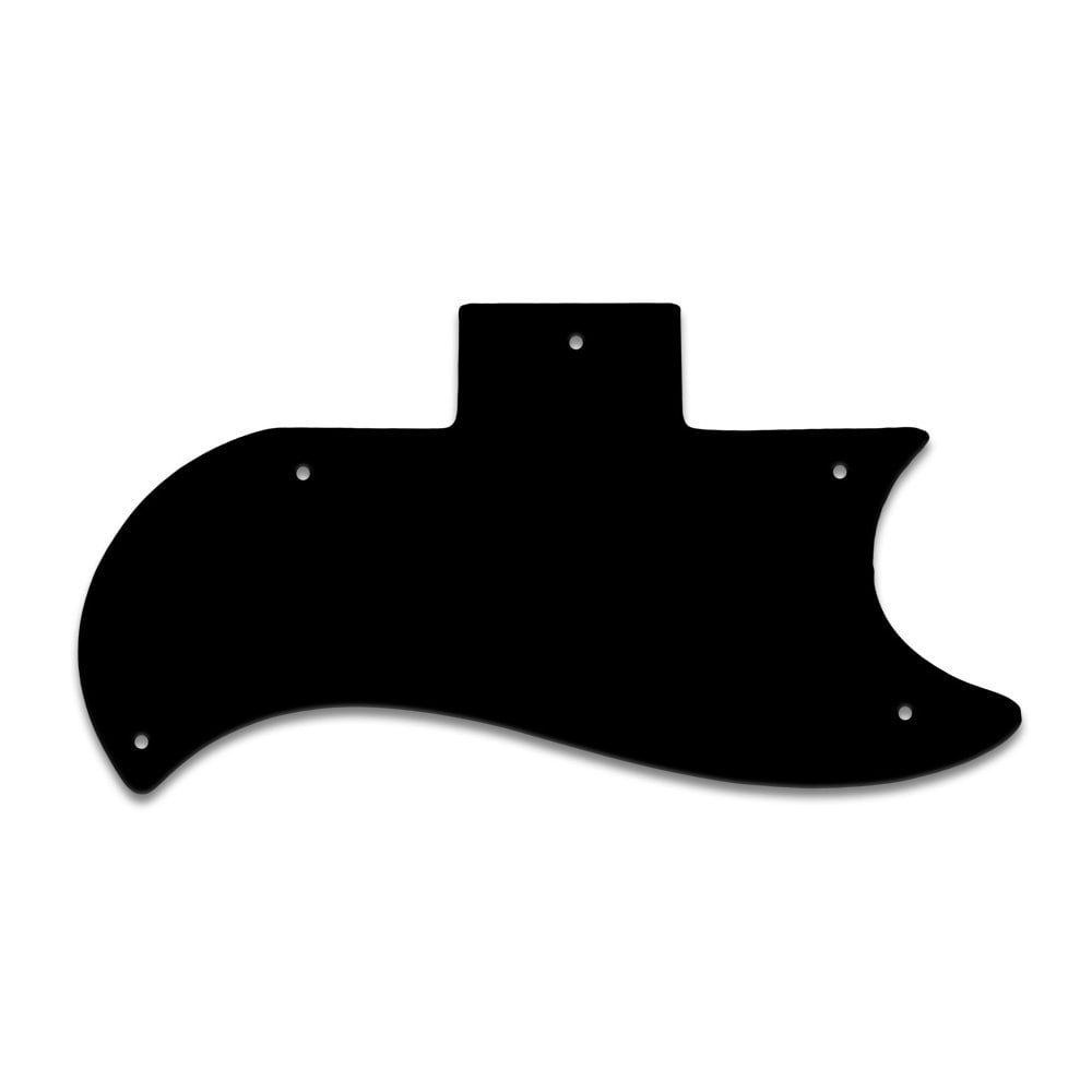 SG Original 1961-1970 Half Face -  Thin Shiny Black .060" / 1.52mm Thickness, No Bevelled Edge
