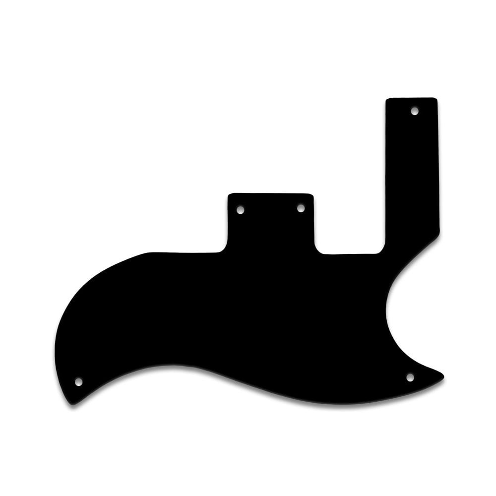SG Special - Thin Shiny Black .060" / 1.52mm Thickness, No Bevelled Edge