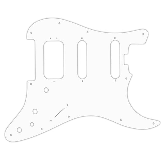 American Elite Stratocaster HSS  -  Solid Shiny White .090" / 2.29mm thick, with bevelled edge