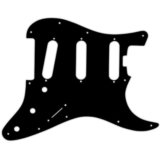 American Elite Stratocaster SSS  -  Thin Shiny Black .060" / 1.52mm Thickness, No Bevelled Edge