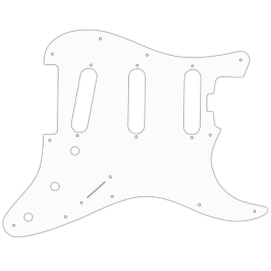 American Elite Stratocaster SSS  -  Solid Shiny White .090" / 2.29mm thick, with bevelled edge