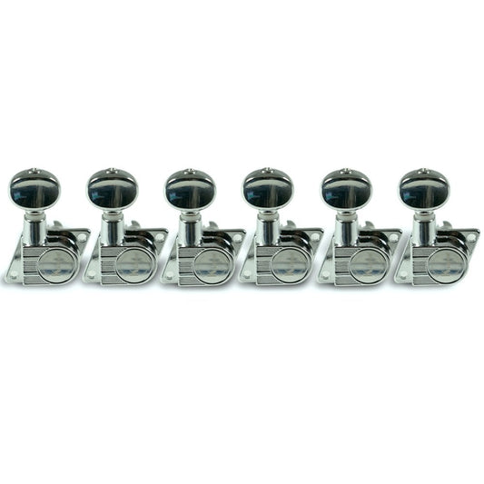Revolution F-Mount Diecast Tuners For 70's-style Fender - 6 in Line, Staggered Posts