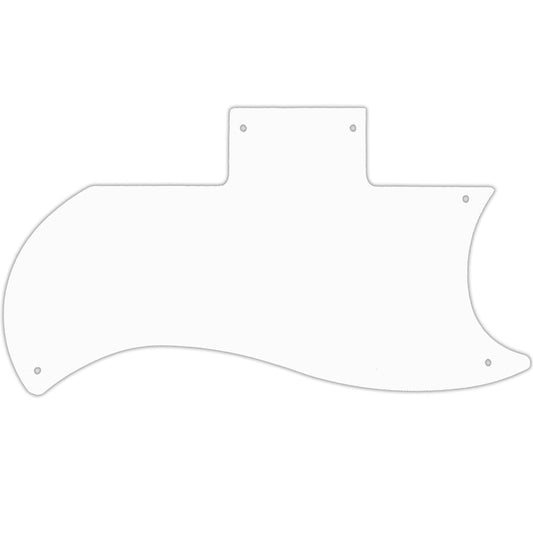 SG Reissue Half Face -  Thin Shiny White .060" / 1.52mm Thickness, No Bevelled Edge
