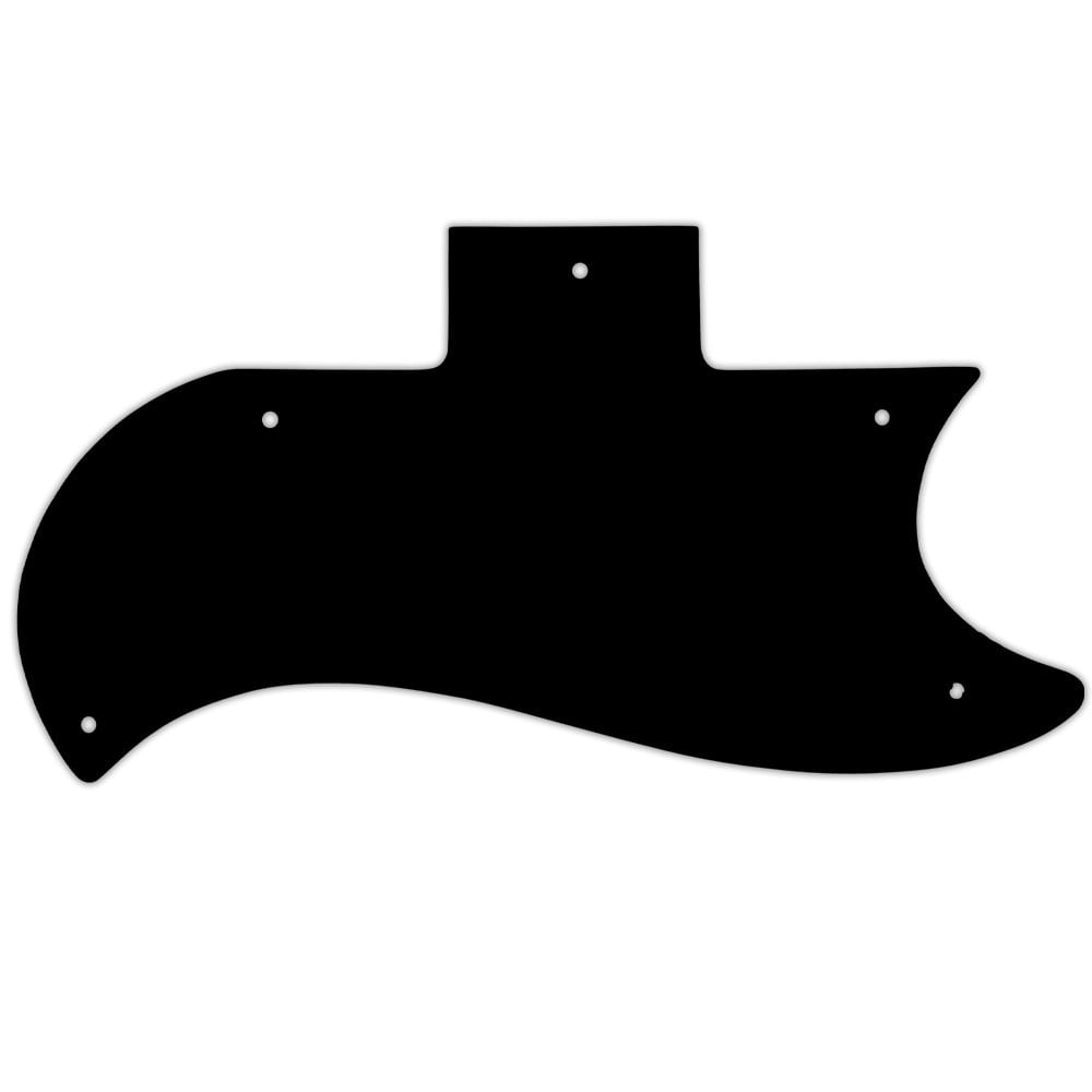 SG Original 1961-1970 Half Face -  Solid Shiny Black .090" / 2.29mm thick, with bevelled edge
