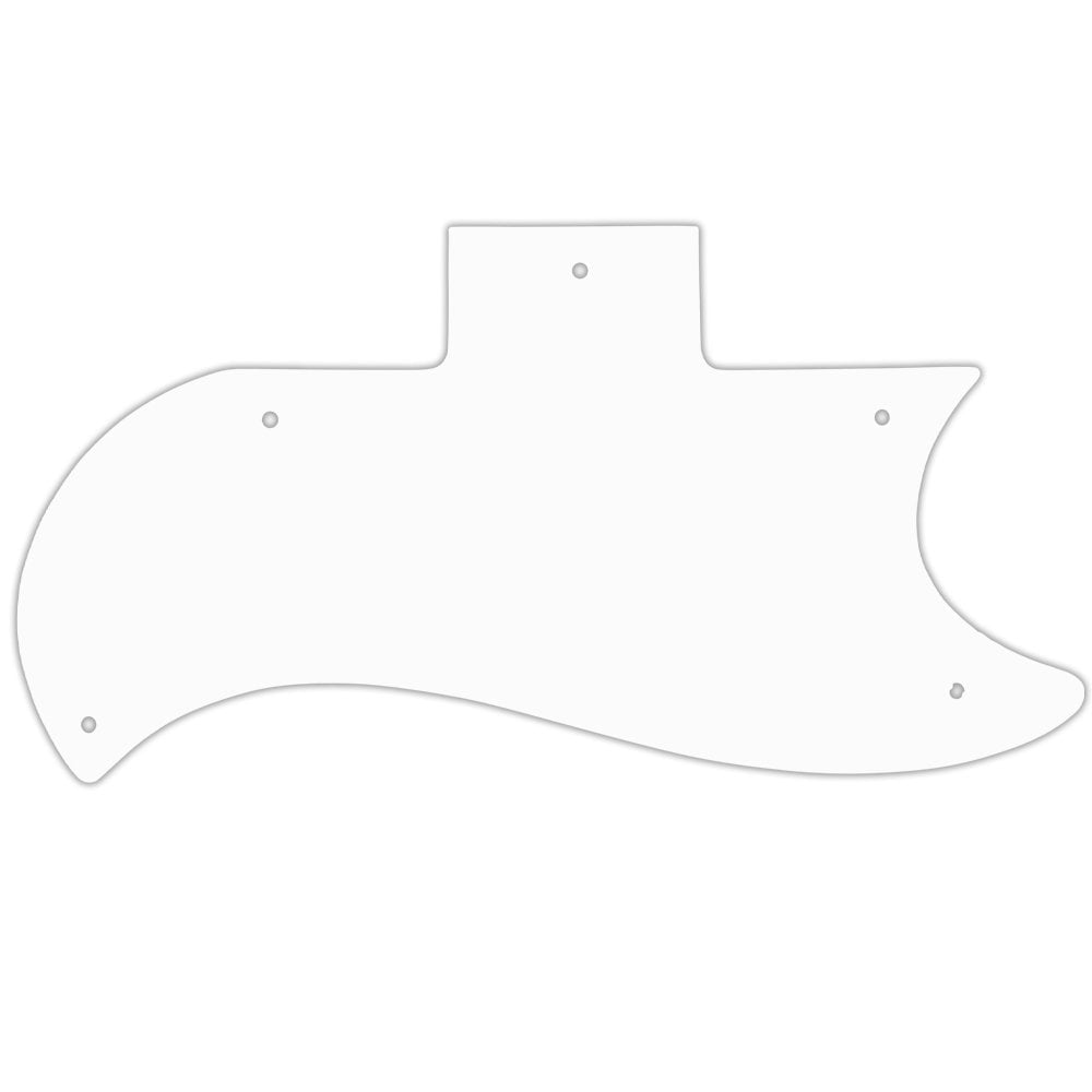 SG Original 1961-1970 Half Face -  Thin Shiny White .060" / 1.52mm Thickness, No Bevelled Edge