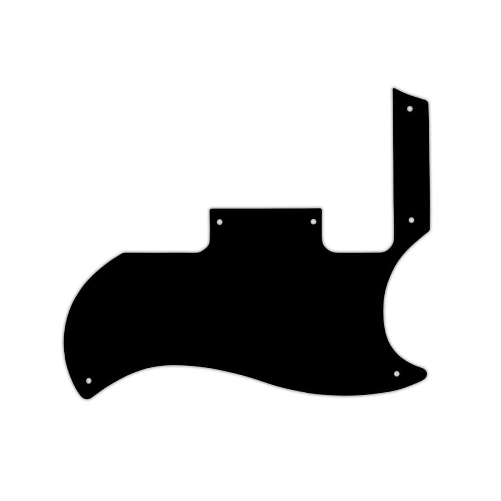 SG Special - Solid Shiny Black .090" / 2.29mm thick, with bevelled edge