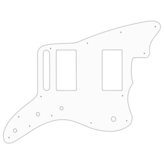 Jazzmaster Special Edition Blacktop HH - Solid Shiny White .090" / 2.29mm thick, with bevelled edge