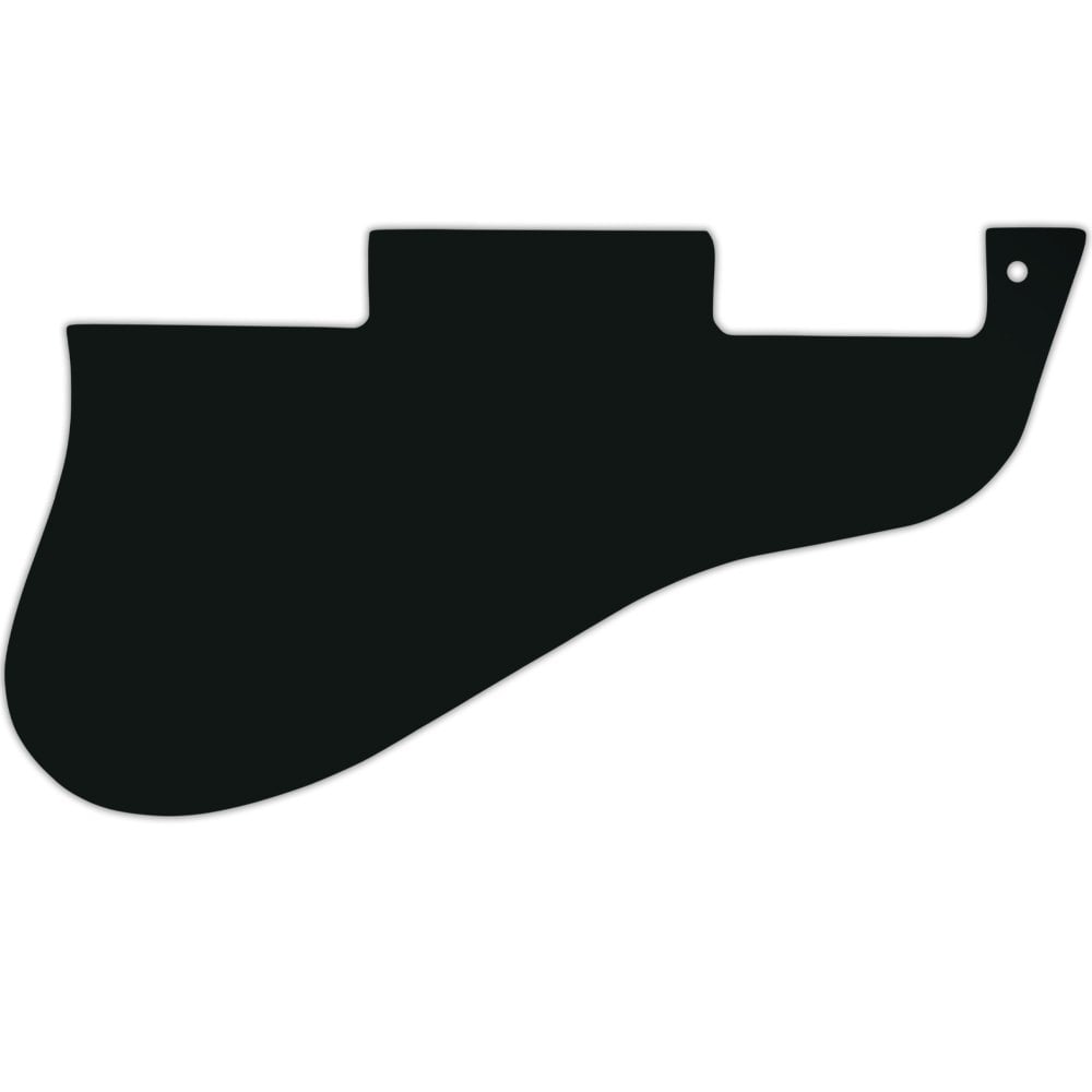 ES-335 Replacement Pickguard for USA 1960's Era Original and Reissue Models - Thin Shiny Black .060" / 1.52mm Thickness, No Bevelled Edge