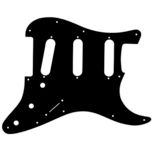 Strat - Solid Shiny Black .090" / 2.29mm thick, with bevelled edge
