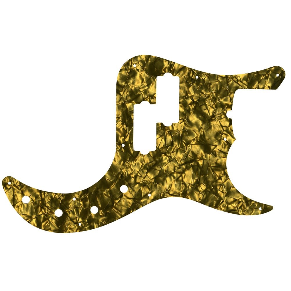 American Deluxe P Bass - Gold Pearl Black/White/Black 4 ply Lamination