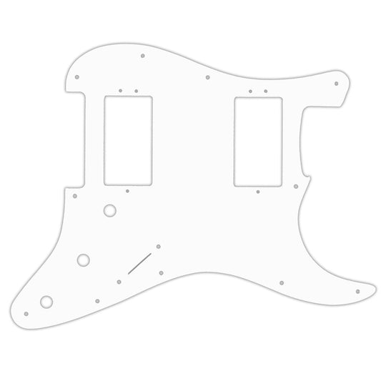 2016 American Professional Stratocaster HH With Covered Shawbuckers - Thin Shiny White .060" / 1.52mm Thickness, No bevelled Edge