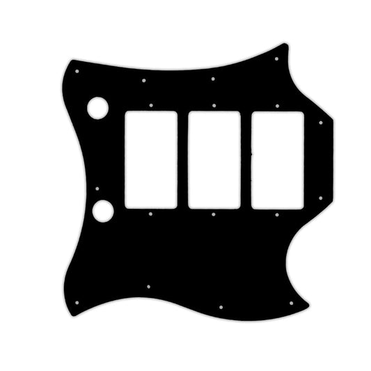 "Captain" Kirk Douglas Signature Roots SG - Matte Black .090" / 2.29mm thick, with bevelled edge.