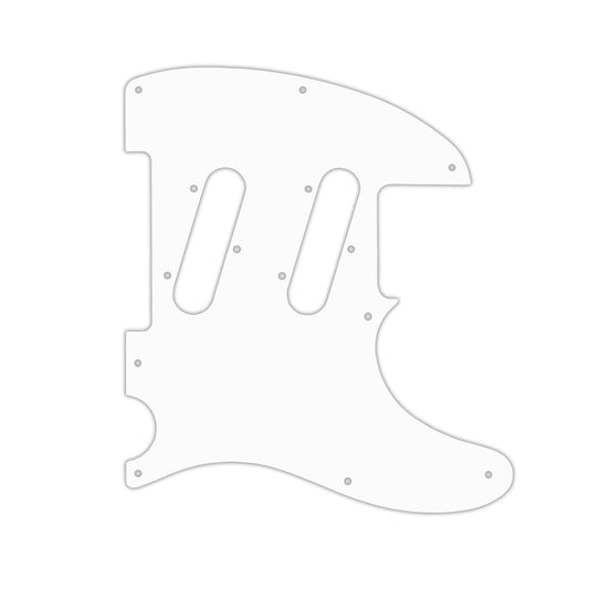 Classic Player Triple Telecaster - Solid Shiny White .090" / 2.29mm thick, with bevelled edge