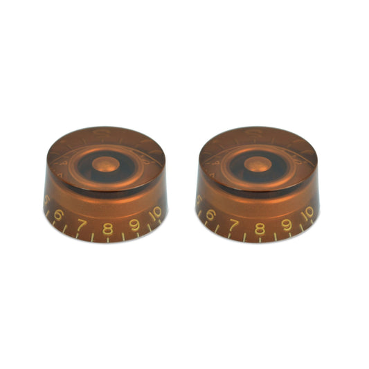 Speed Knob (Set of 2) Amber, Embossed Numbers, USA fit and CTS pots