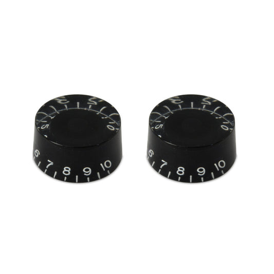 Speed Knob (Set of 2) Black, Embossed White Numbers, USA fit and CTS pots