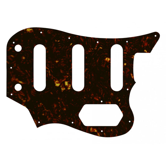 Squier By Fender Vintage Modified Bass Vi - Dark Brown Celluloid Tortoiseshell W/B/W Lamination