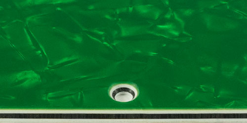 Tele - Green Pearl White/Black/White 3 ply Lamination