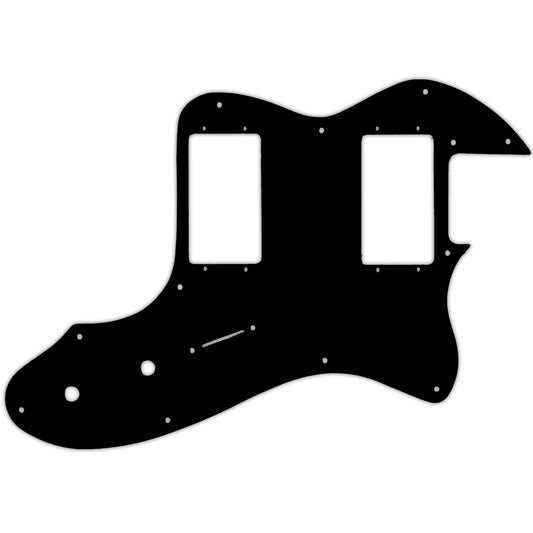Tele Thinline 1999-Present Made In Mexico Or 2012-2013 American Vintage '72 Telecaster Thinline Humbucker - Solid Shiny Black .090" / 2.29mm thick, with bevelled edge Fender Wide Range Humbuckers