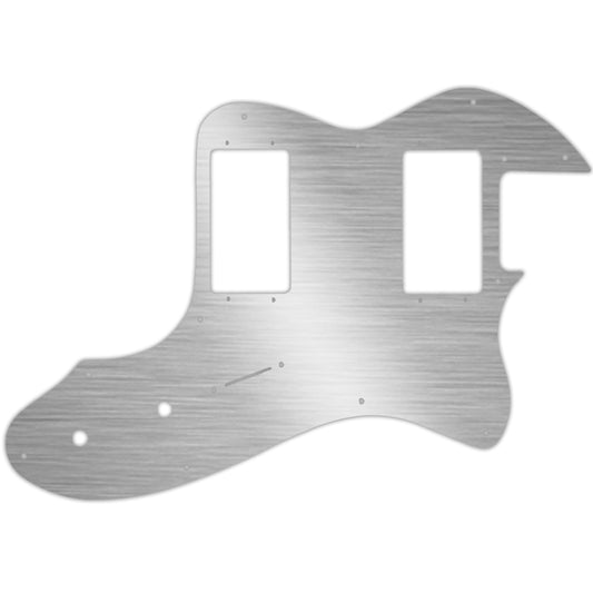Tele Thinline 1999-Present Made In Mexico Or 2012-2013 American Vintage '72 Telecaster Thinline - Brushed Silver (Simulated) Fender Wide Range Humbuckers